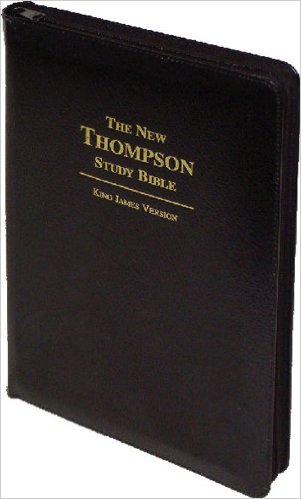 KJV The New Thompson Bible w/Zip B/L Black - La Bueno Novella
